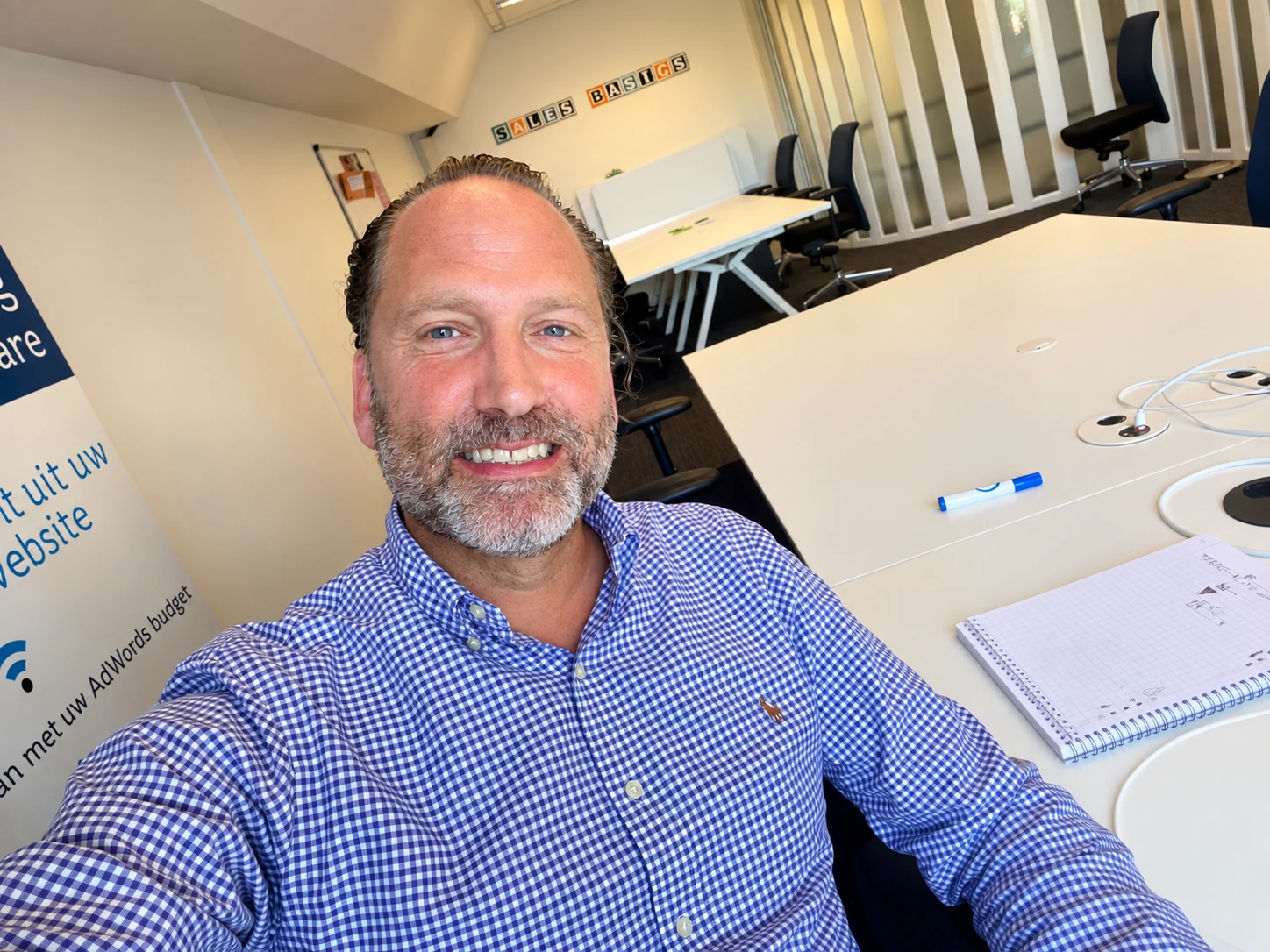 Carlo Wijnands van SalesBasics in de belruimte